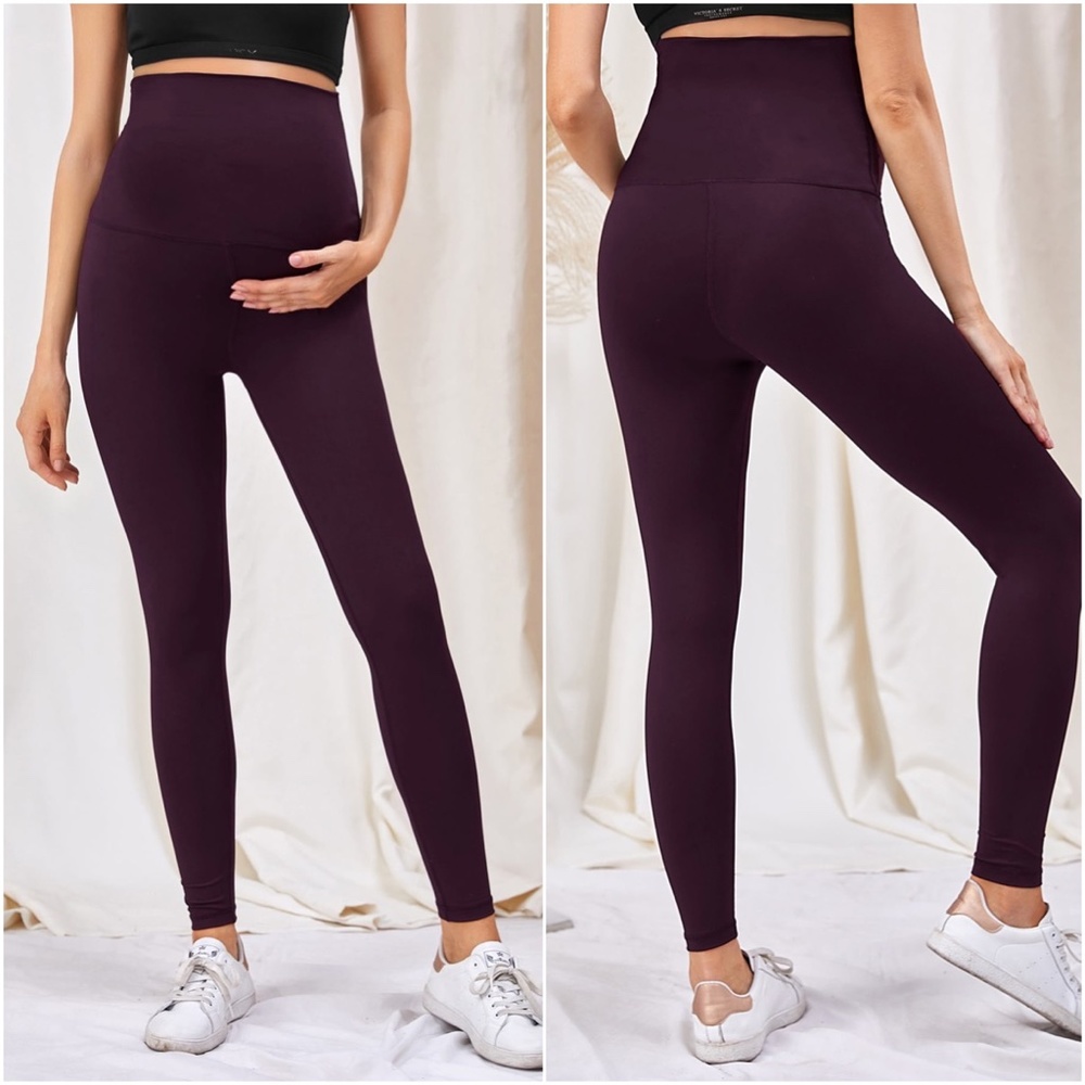 MATERNITY stretchy lounge yoga athletic leggings - Picture 2 of 2